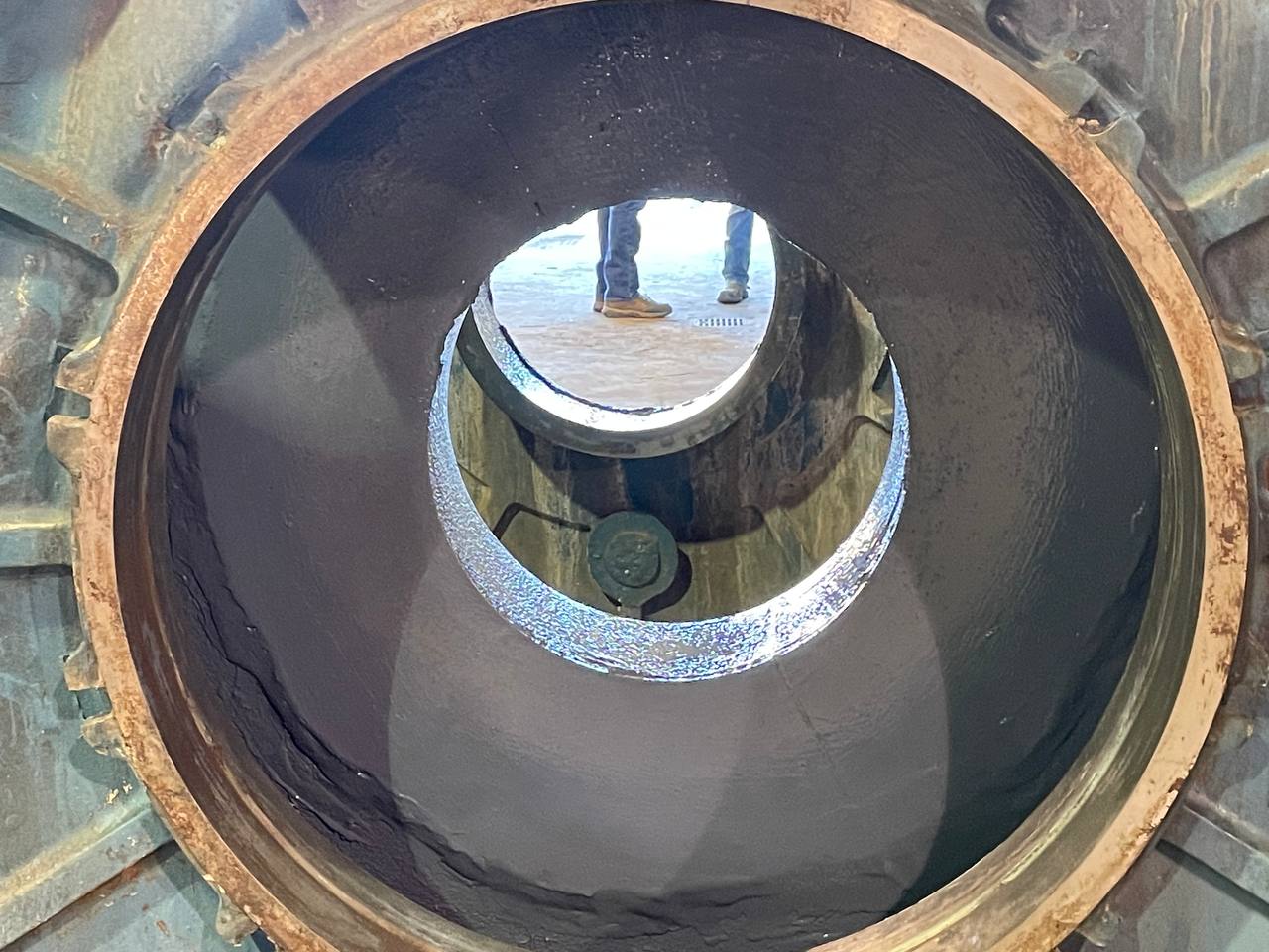 Additional finished Hallador Power pump casing after epoxy coating installation